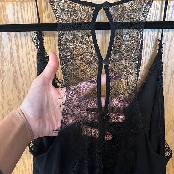 LUCCA Black Lace and Gauz Summer Dress Medium - Picture 5 of 7